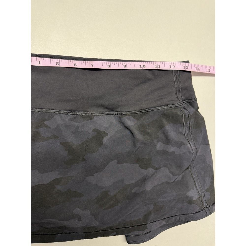 Lululemon Pace Rival Mid-Rise Skirt.Heritage 365 Camo Deep Coal Multi/Black.Sz 4 - Picture 5 of 15